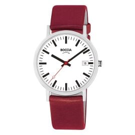 Boccia 3670-03 Herren-Armbanduhr Titan mit Datum Rot
