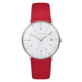 Junghans 47/4541.02 max bill Damenuhr mit Saphirglas Rot