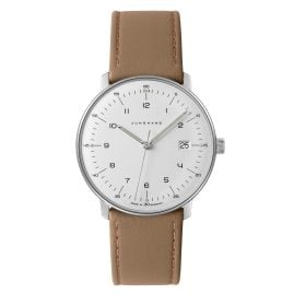Junghans 41/4562.02 max bill Herren-Armbanduhr Beige mit Saphirglas