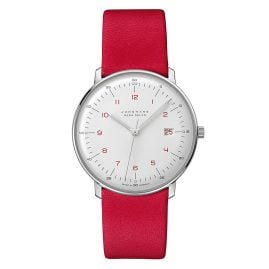 Junghans 59/4325.02 max bill Unisex-Funkuhr Mega Solar Rot