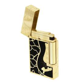 S.T. Dupont C16025CL Feuerzeug Linie 2 Fender Schwarz/Goldfarben