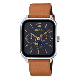 Casio MTP-M305L-1AVER Herrenuhr Multifunktion mit Lederband Braun