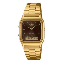 Casio AQ-230GA-5AMQYES Collection Edgy Armbanduhr Ana-Digi Goldfarben/Braun