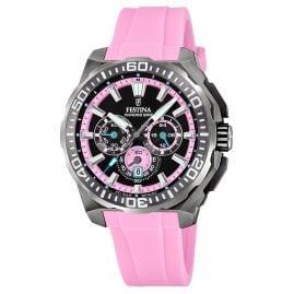 Festina F20725/2 Herren-Chronograph Schwarz/Rosafarben