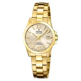 Festina F20050/2 Damen-Armbanduhr Goldfarben mit Saphirglas