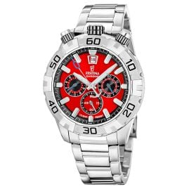 Festina 20743/5 Herrenuhr Bullhead Rot mit Stahlband