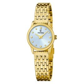 Festina F20750/3 Damenuhr Quarz Goldfarben/Hellblau