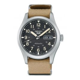 Seiko SRPG35K1 Herren-Armbanduhr Automatik Beige/Schwarz