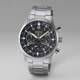 Seiko SSB447P1 Herrenuhr Chronograph Stahl/Schwarz