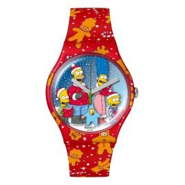 Swatch SUOZ361 Armbanduhr The Simpsons Wondrous Winter Wonderland