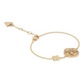 Guess JUBB05503JWYGS Damen-Armband Leaf Goldfarben S
