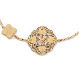 Guess JUBB05503JWYGS Damen-Armband Leaf Goldfarben S