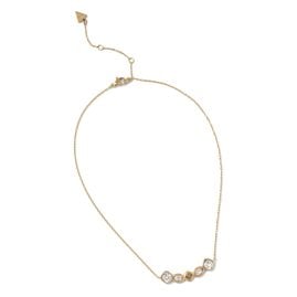 Guess JUBN05569JWYGT/U Damen-Halskette 4G Multi Crystals Goldfarben