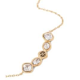 Guess JUBN05569JWYGT/U Damen-Halskette 4G Multi Crystals Goldfarben