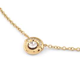 Guess JUBN05377JWYGT/U Damen-Halskette Coin Pave Goldfarben