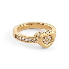 Guess JUBR05464JWYG Damenring Herz Pave Goldfarben