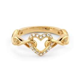 Guess JUBR05532JWYG Damenring Herz Infinity Goldfarben
