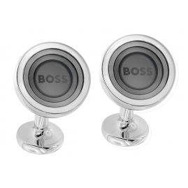 BOSS 50470670-030 Manschettenknöpfe Rund Grau Marcus