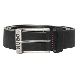 HUGO 50474257-001 Herrengürtel Gabri-Nu Leder Schwarz