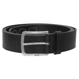 BOSS 50486747-001 Herren-Ledergürtel Schwarz Jor