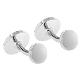 BOSS 50510408-260 Manschettenknöpfe Beige/Silber B-Logoinsert-Cuf