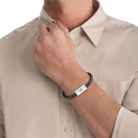 Calvin Klein 35000571 Herrenarmband Leder Schwarz Bold
