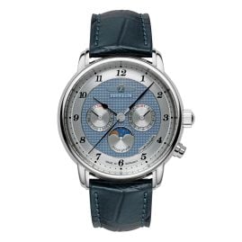 Zeppelin 8536-3 Herrenuhr Friedrichshafen Mondphase Blau