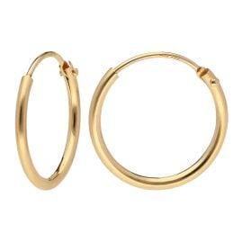 trendor 28081 Damen-Ohrringe Gold 333 / 8K Creolen Breite 1,3 mm Ø 15 mm