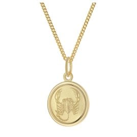 trendor 28468-11 Kinder Sternzeichen Skorpion Gold 333 mit vergoldeter Kette