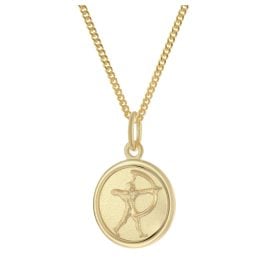 trendor 28468-12 Kinder Sternzeichen Schütze Gold 333 mit vergoldeter Kette