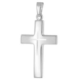trendor 21170 Herren-Halskette mit Kreuz 925 Silber 24 mm