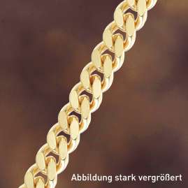 trendor 21034 Damen und Herren Halskette 925 Silber vergoldet Panzer 4,1 mm