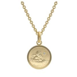 trendor 73600 Engel-Anhänger mit Diamant Gold 333 (8 Karat) für Kinder