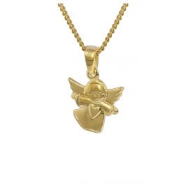 trendor 35820 Kinder-Anhänger Engel 333 Gold mit goldplattierter Halskette