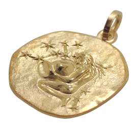 trendor 08725-02 Sternzeichen-Anhänger Wassermann 333 Gold 16 mm