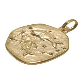 trendor 08725-03 Sternzeichen-Anhänger Fische 333 Gold 16 mm