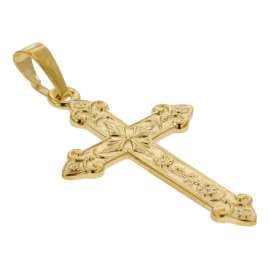 trendor 75104 Kreuz-Anhänger Gold 750 (18 Karat) 32 x 16 mm