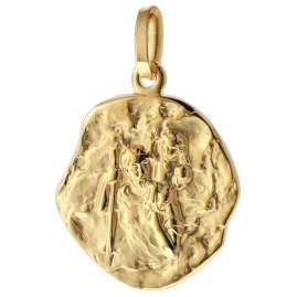 trendor 75318 Christophorus Anhänger Gold 333/8 Kt. mit Goldplattierter Kette