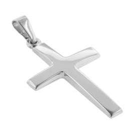 trendor 75552 Kreuz-Anhänger 24 mm Weißgold 14 Karat 585