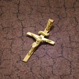 trendor 75642 Anhänger Kruzifix 585 Gold/14 Karat 24 x 15 mm