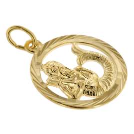 trendor 39000-02 Sternzeichen Wassermann 333 Gold Anhänger Ø 16 mm
