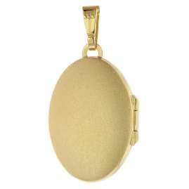 trendor 39792 Medaillon-Anhänger 333 Gold 23 mm mit vergoldeter Silberkette