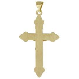 trendor 51999 Kreuz-Anhänger mit Korpus Gold 585 (14 Karat) 40 x 27 mm