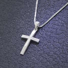 trendor 79602 Kreuz mit Kinder-Halskette Silber 925