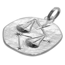 trendor 08441-10 Sternzeichen Waage mit Halskette 925 Silber Ø 16 mm
