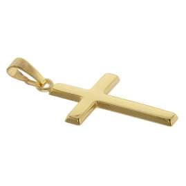 trendor 08500 Kreuz Gold 333 mit goldplattierter Venezianer Kette