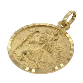 trendor 08520 Christophorus Anhänger Gold 333 mit plattierter Herren-Halskette