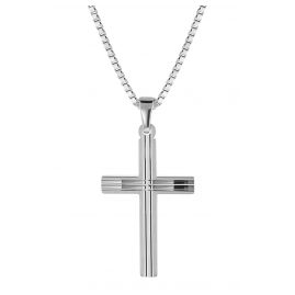 trendor 08480 Kreuz mit Herren-Halskette 925 Silber