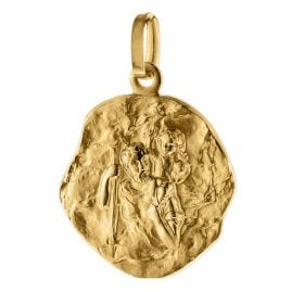 trendor 75256 Anhänger Christophorus Gold 585 (14 Karat) Ø 16 mm