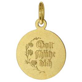 trendor 75323 Engel Schmuck-Anhänger für Kinder Gold 585 + vergoldete Kette
